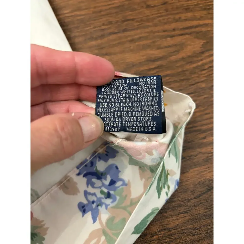 (1) Ralph Lauren Southampton Beach House Standard Pillowcase Floral Vintage USA